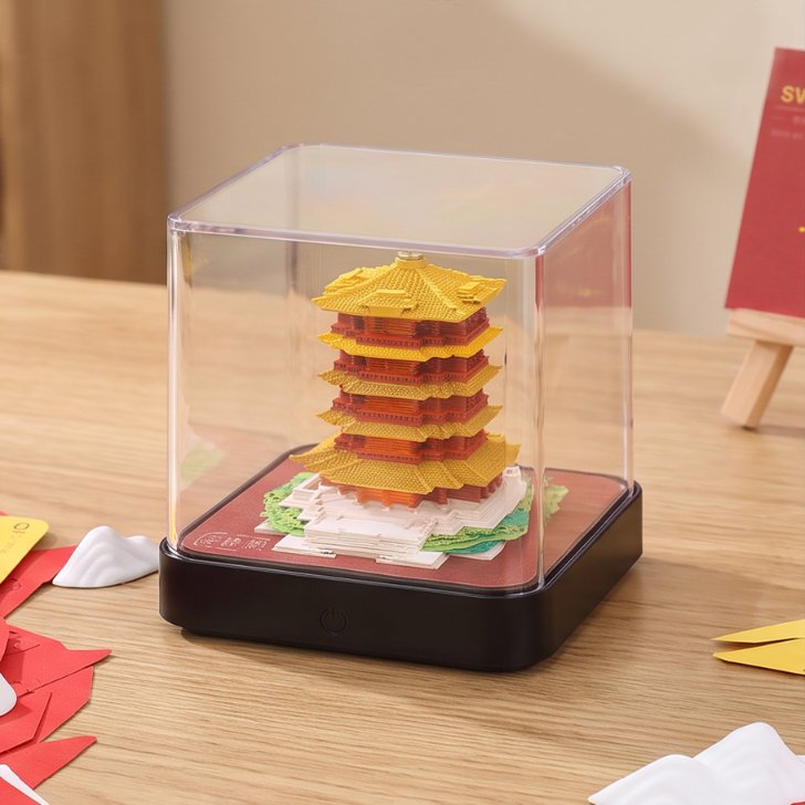 Yellow Tower 3D Calendar 2027 (With Light)