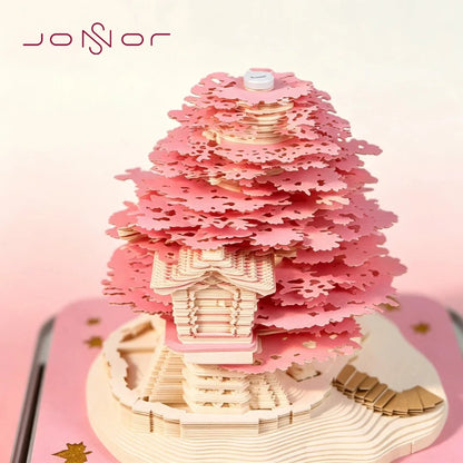 Calendario 3D de flor de cerezo Sakura 2025