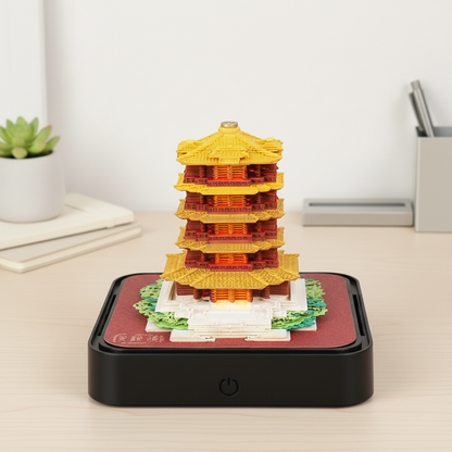 Yellow Tower 3D Calendar 2026 (With Light)
