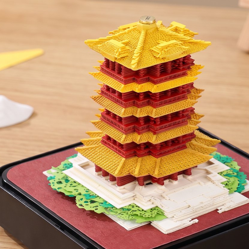 Yellow Tower 3D Calendar 2027 (With Light)