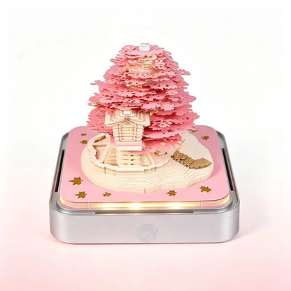 Calendario 3D de flor de cerezo Sakura 2025