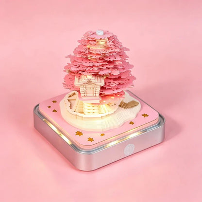 Calendario 3D de flor de cerezo Sakura 2025