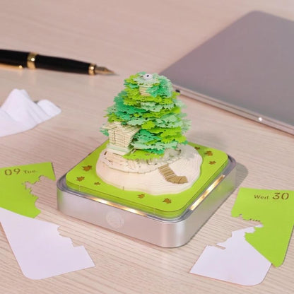 Calendario 3D de flor de cerezo Sakura 2025