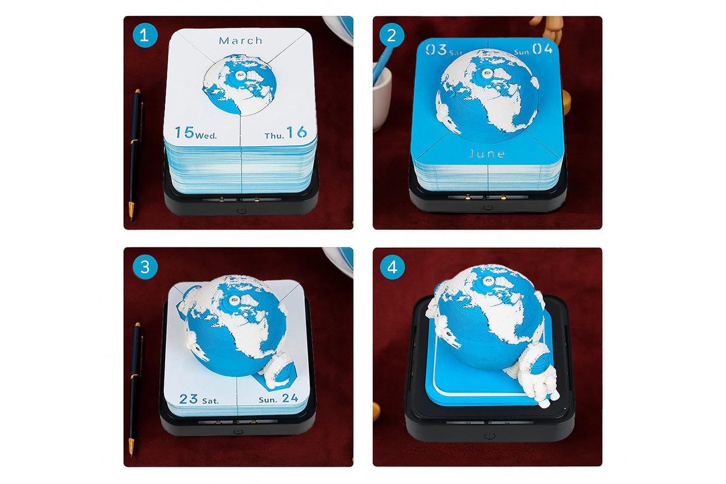Around the World 3D Calendar 2025