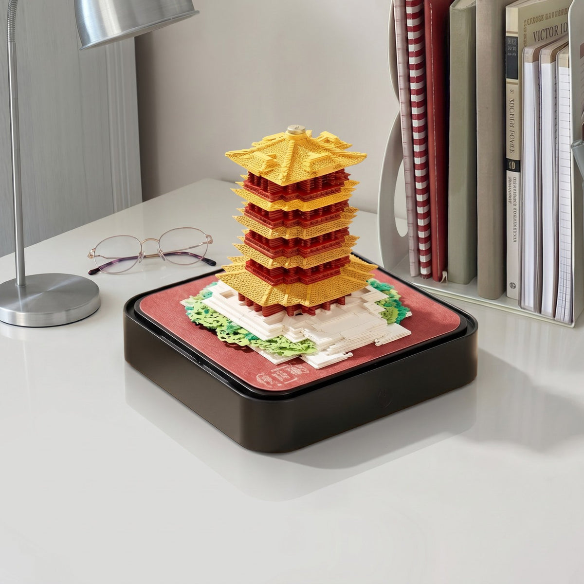 Yellow Tower 3D Calendar 2027 (With Light)