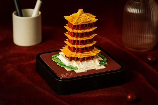 Yellow Tower 3D Calendar 2025 (With Light)