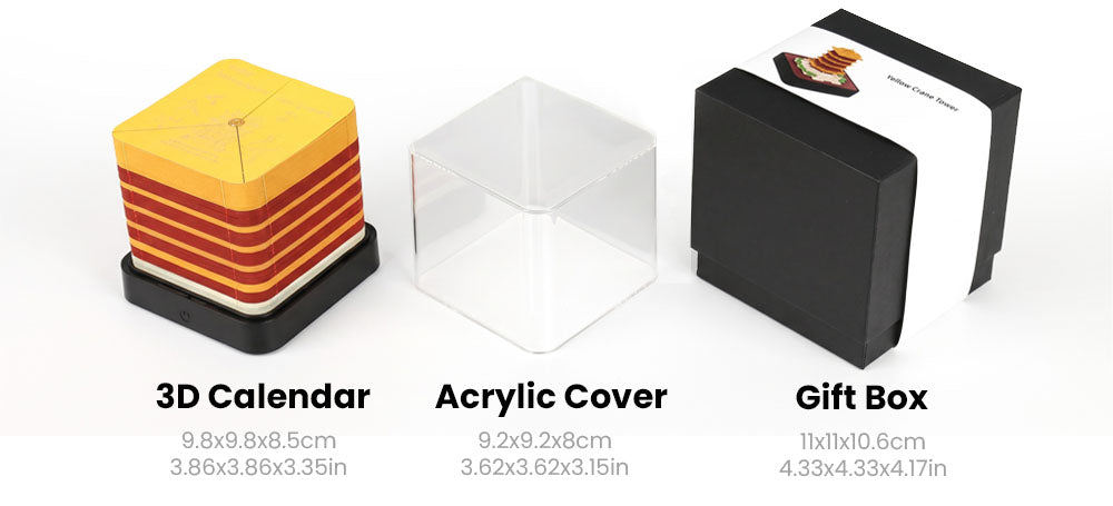Yellow Tower 3D Calendar 2027 (With Light)